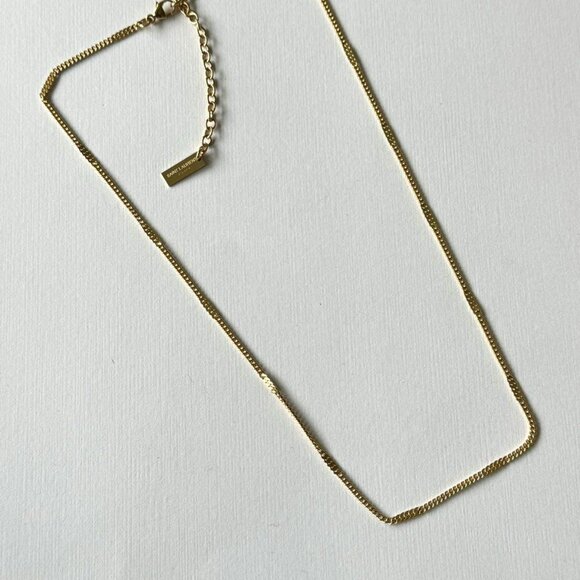 Saint Laurent Paris Gold Link Adjustable Chain/Necklace - Picture 1 of 8